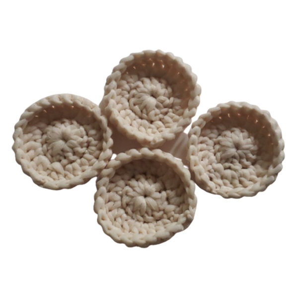 Handmade Nylon Net Tulle Pot Scrubbers Set of 4 - Picture 3 of 5